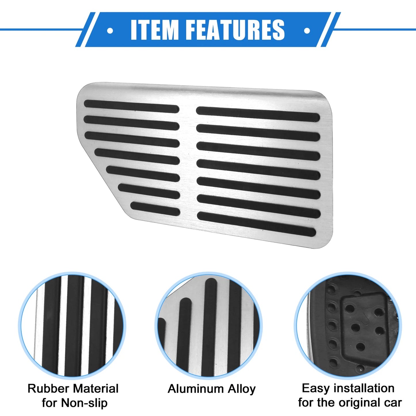 3 x Car Gas Accelerator Brake Foot Rest Pedals for Kia Carnival (2020-2023)