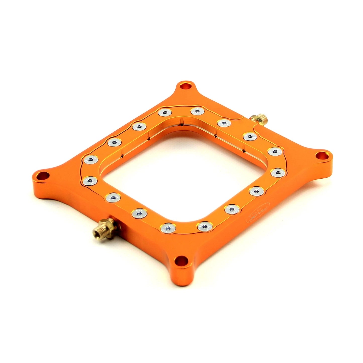 Nitrous Oxide 0.500 Yellow Billet Square Bore Injection Spacer Plate
