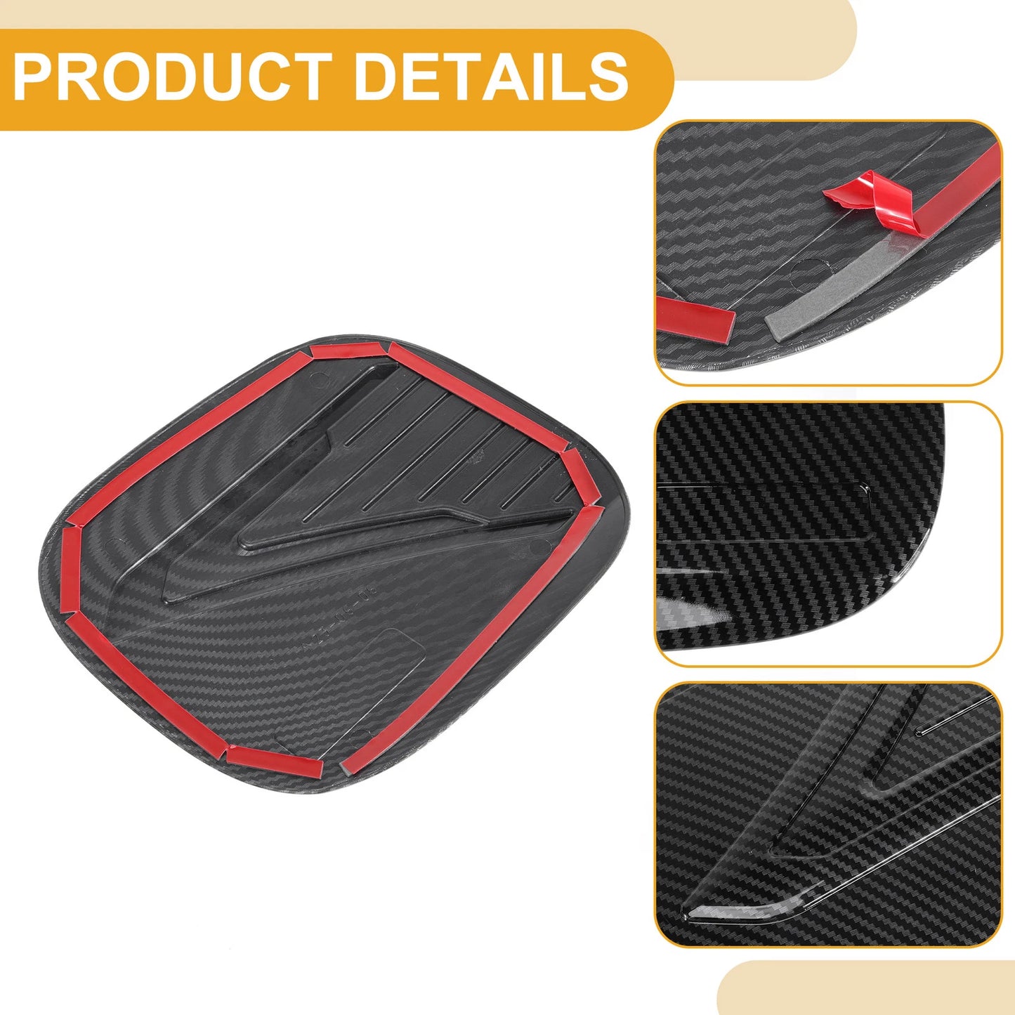 Fuel Tank Door Cap for Chevy Trax Gas Tank Flap Carbon Fiber Black (2023-2025)