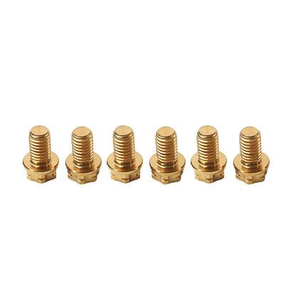 6pcs M6x35mm Titanium Torx Head Flange Screws for Bike Motorcycle