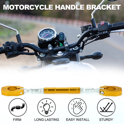 Motorcycle Handle Bracket 1 Set Adjustable Handlebars Gold Tone with Wrench