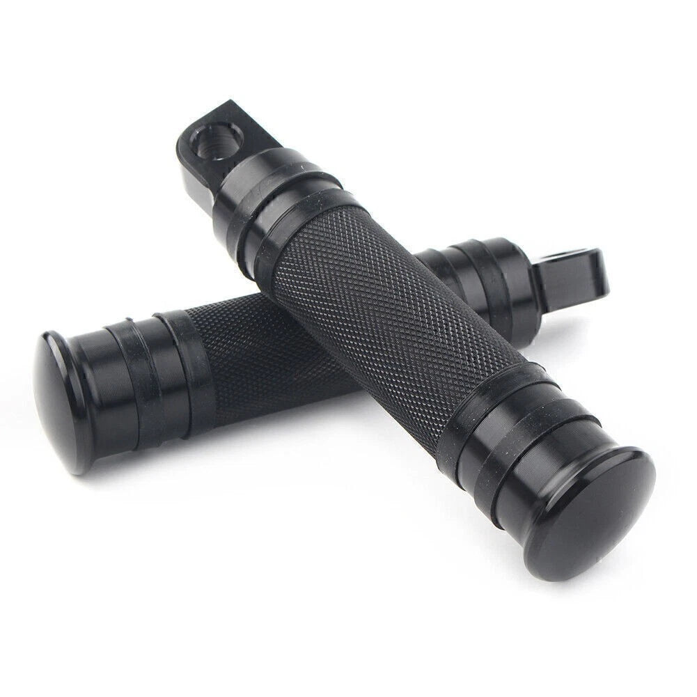 Aluminum Male Mount Footpeg Pegs for Harley Davidson  -  Black