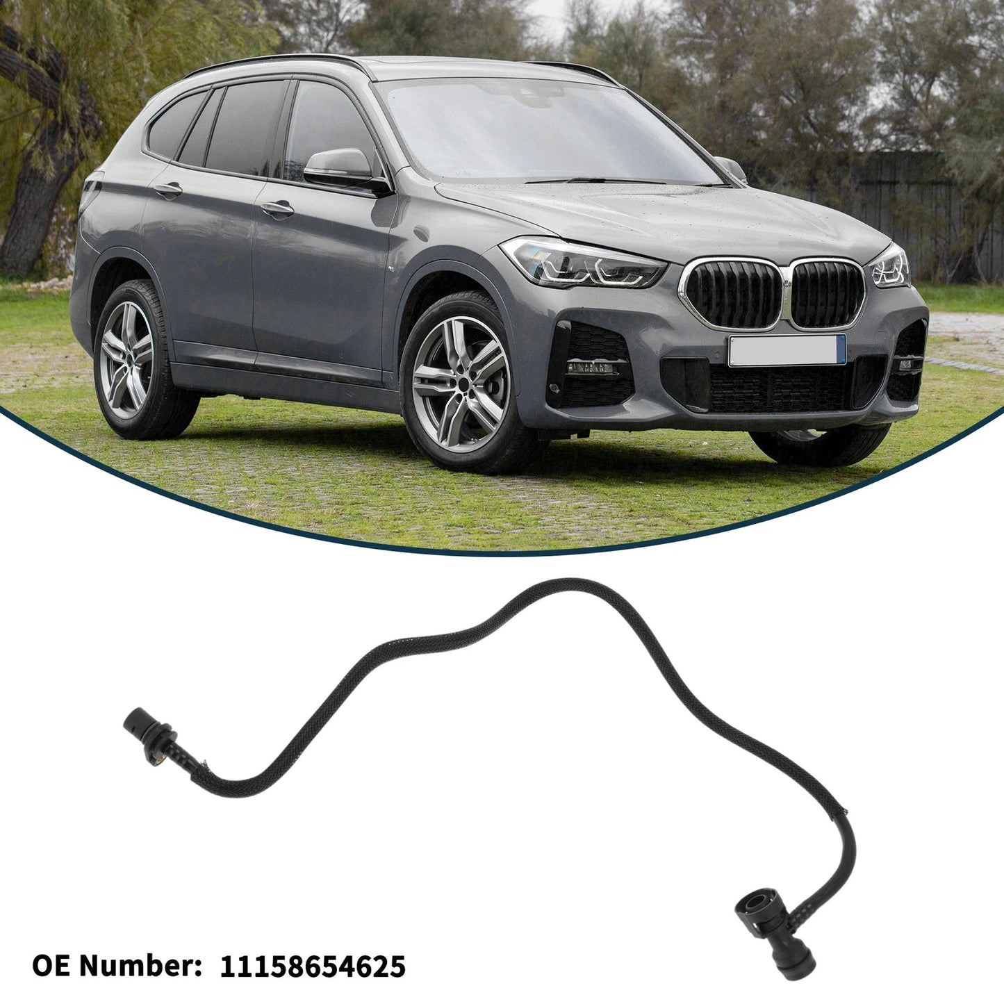 Radiator Hose for BMW X1 xDrive25Le F49 (2016-2023) Rubber Coolant Pipe