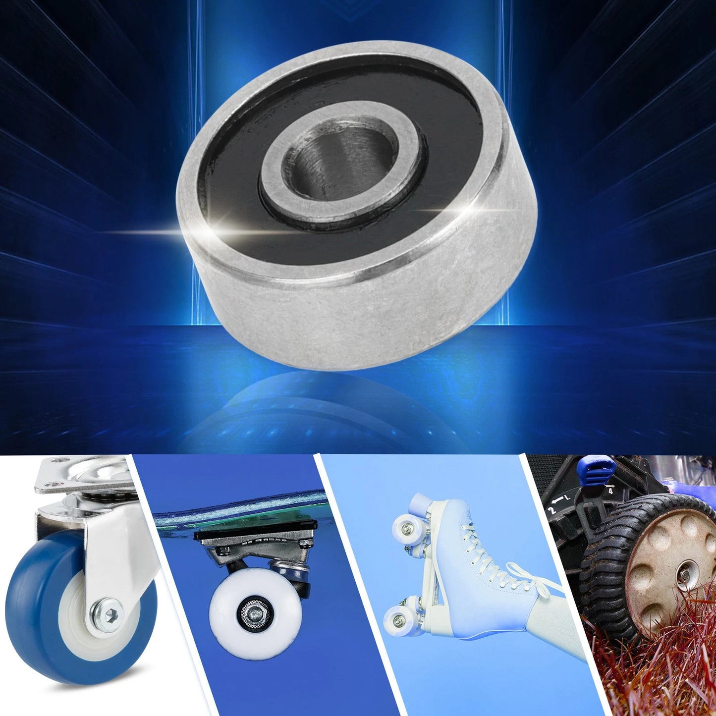 Deep Groove Ball Bearings 4x13x5mm 1 Pc for Scooter Skateboard Wheel