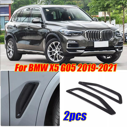 Gloss Black ABS Fender Side Air Vent Outlet Trim for BMW X5 G05 (2019–2021)