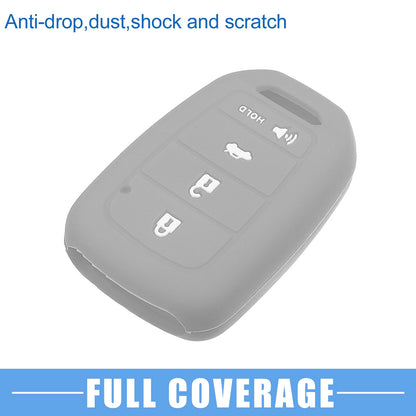 Smart Key Fob Cover Protector for Honda Civic Accord CR-V HR-V Gray ()