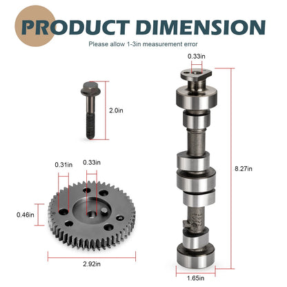 Camshaft & Gear & Bolt for Polaris Ranger 700/800 (2005-2017)