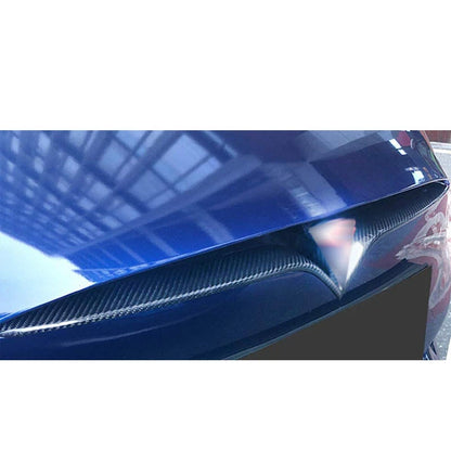 Carbon Fiber Front Central Grille Cover Trim Molding For Tesla Model S 2017-2020
