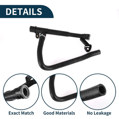 Radiator Hose Coolant Pipe for Volvo S60 (2011-2016) Rubber Black 1 Pcs