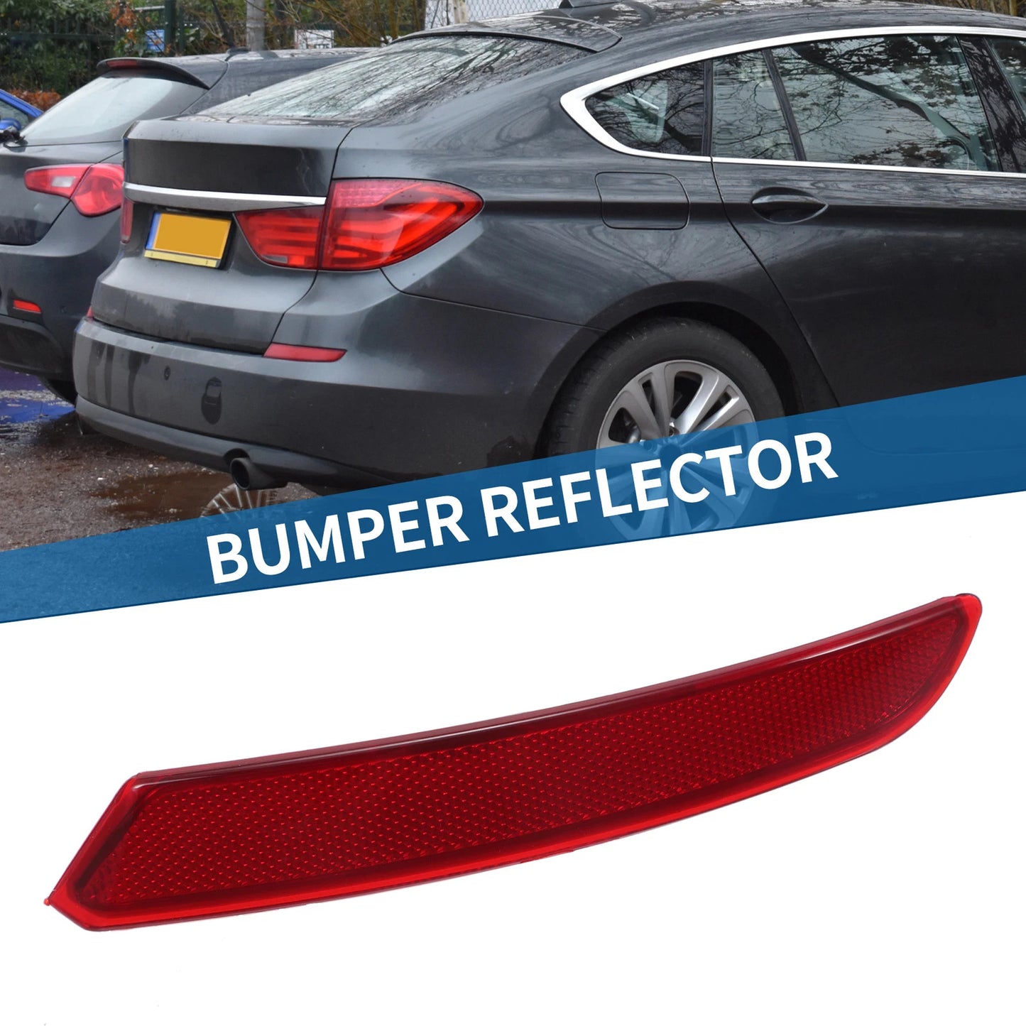 Rear Right Bumper Reflector for BMW 535i GT (2010-2013) Red