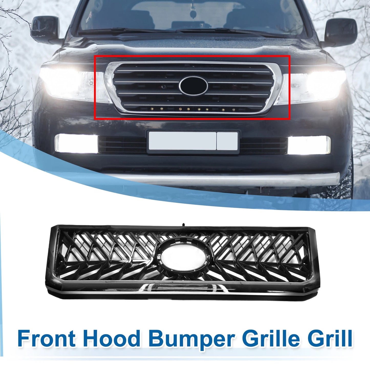 Front Upper Bumper Grille for Toyota Land Cruiser FJ79 (2007-2012)