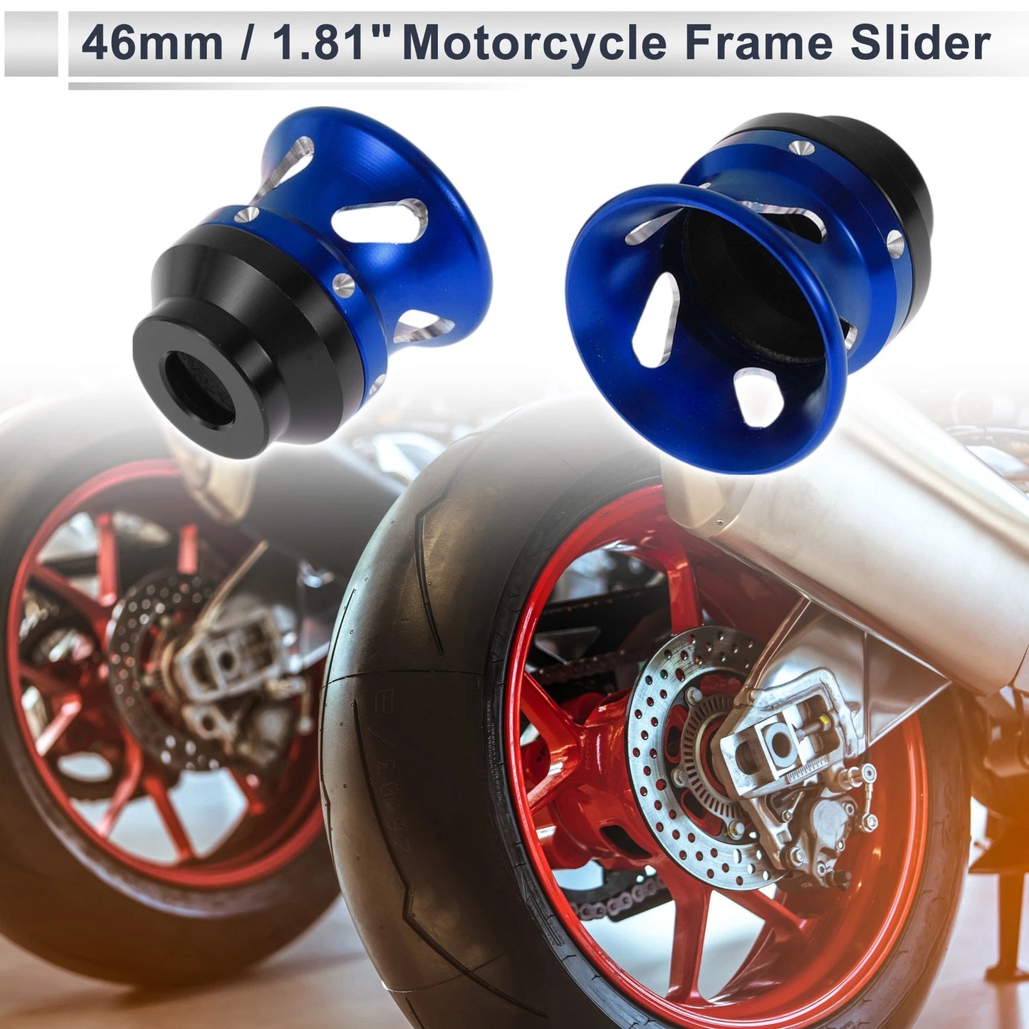 14mm Aluminum Alloy Motorcycle Slider Frame 2 x for Motorcycle