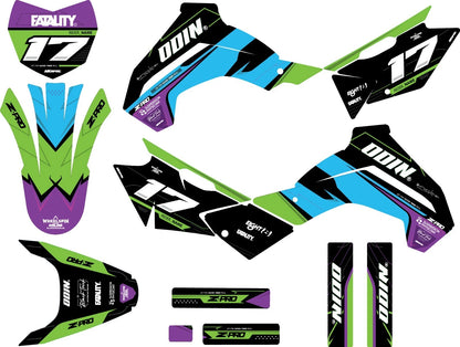 SYNTH STYLE Sticker Kit Decals for Kawasaki KLX 140 (2018-2022)