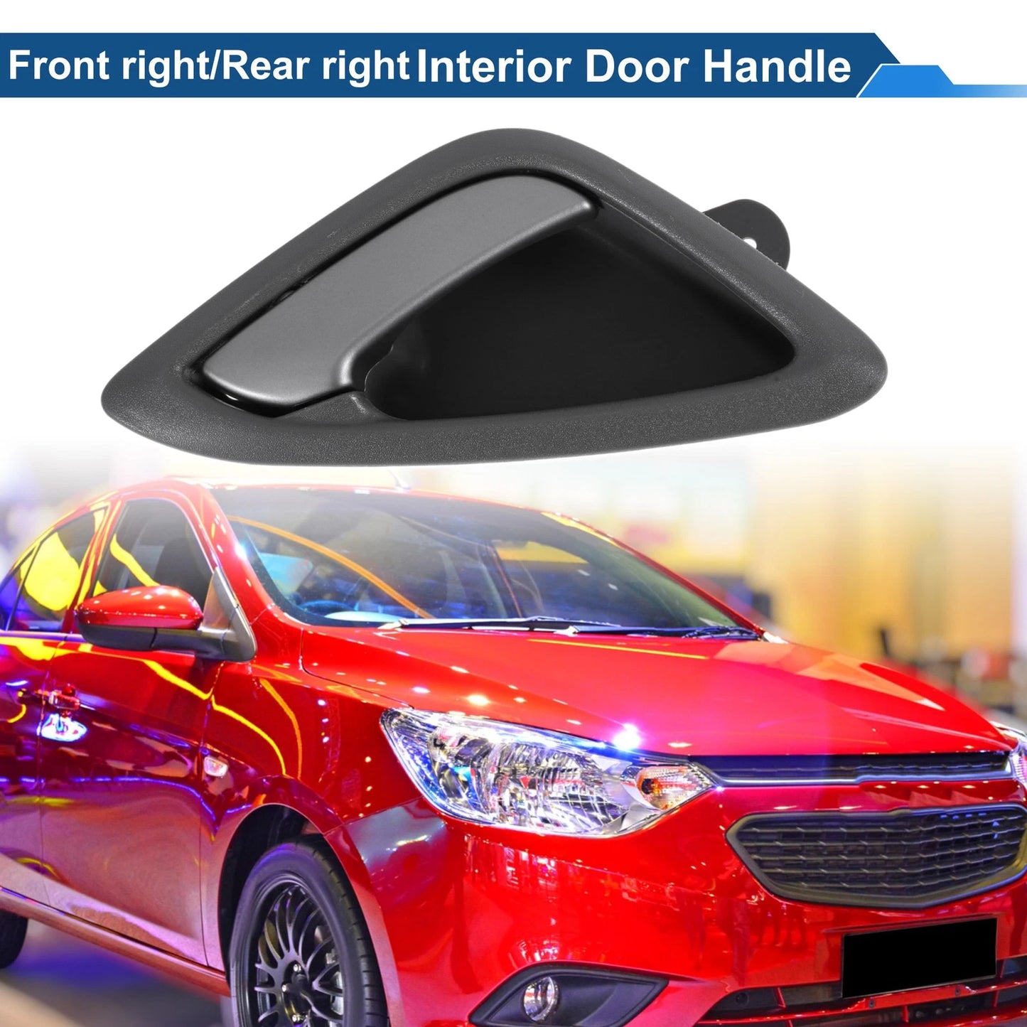 Front Driver Side Interior Door Handle for Chevrolet Sail Gray Chrome (2010-2014)