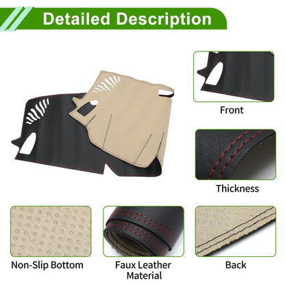 Dashboard Cover Mat for Subaru Crosstrek (2024) Black Red