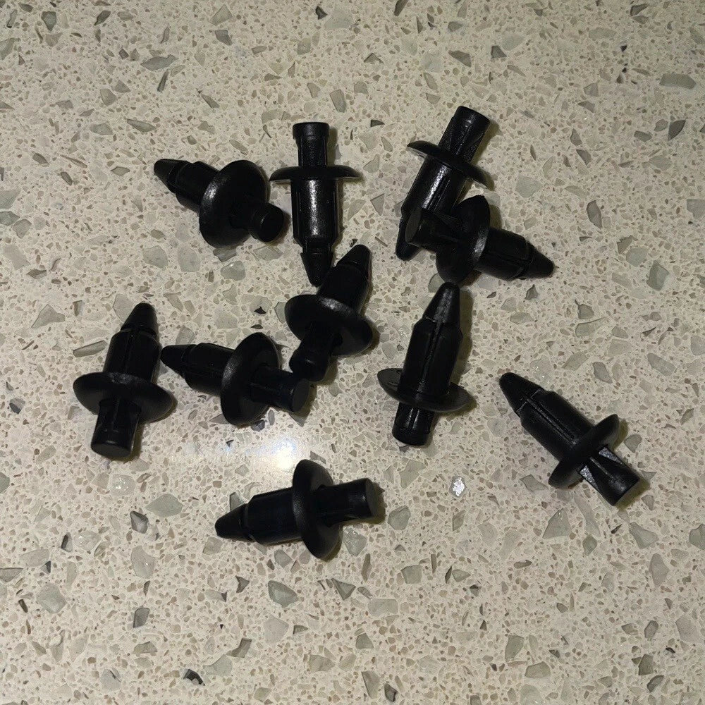 10x 6mm Push Pin Plastic Rivet Fairing Fender & Trim Clips for Yamaha