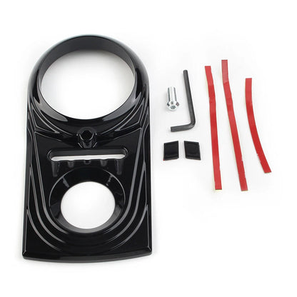 Black Dash Panel Insert Cover Trim for Harley Softail FLSTC & Street Glide (2000-2023)