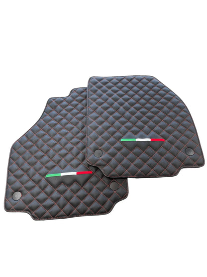 Black Leather Floor Mats for Ferrari 458 Italia IT Edition (2010-2015)