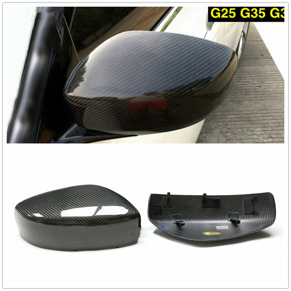 Dry Carbon Fiber Mirror Covers for 2009-14 Infiniti G35 G37 G25 Q60 (2009-2014)