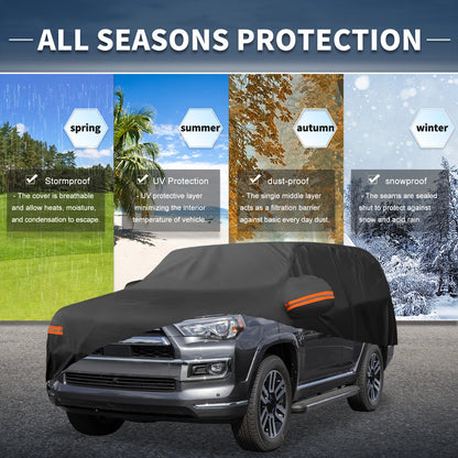 Waterproof Car Cover for Toyota 4Runner (2010-2023) - 210D-PU Black