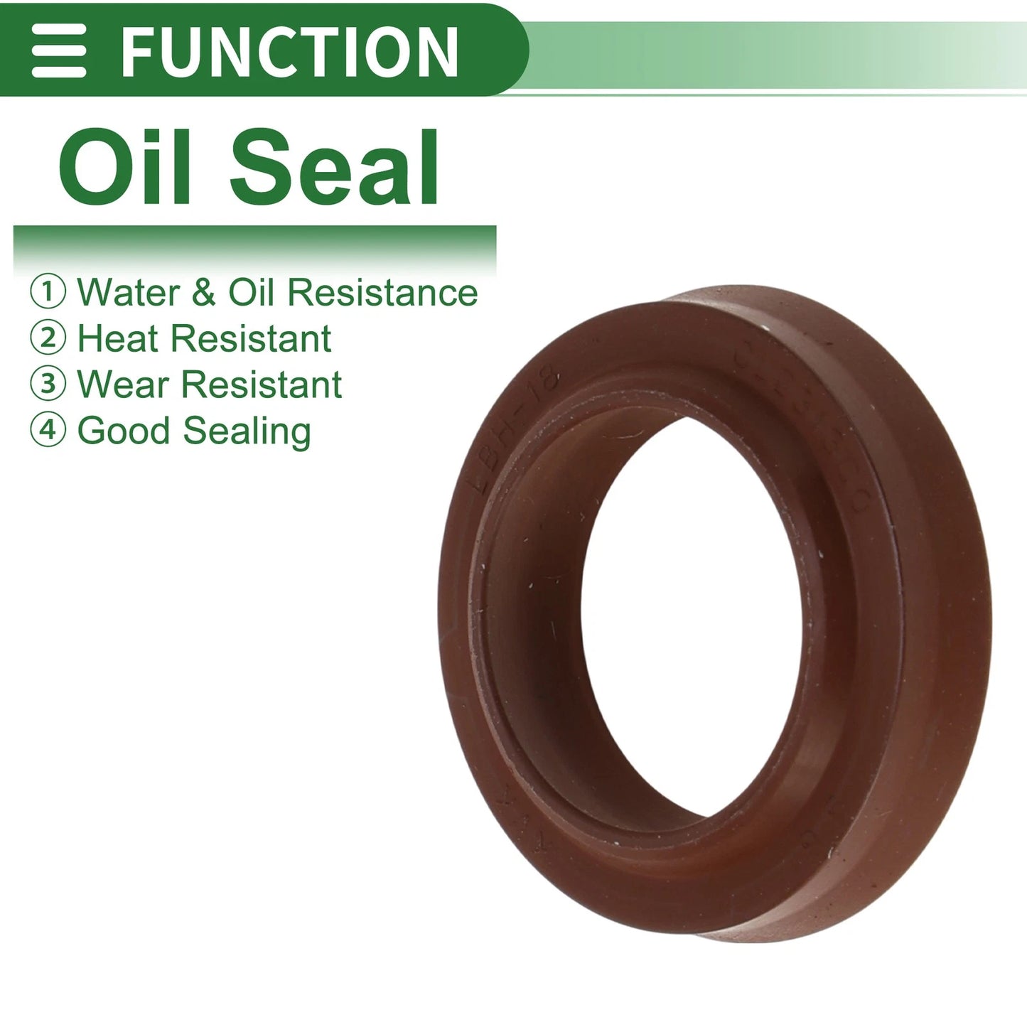 Oil Seal 18x26x4.5mm Seal Ring Rotary Shaft Seal FKM Rubber 5 Pcs