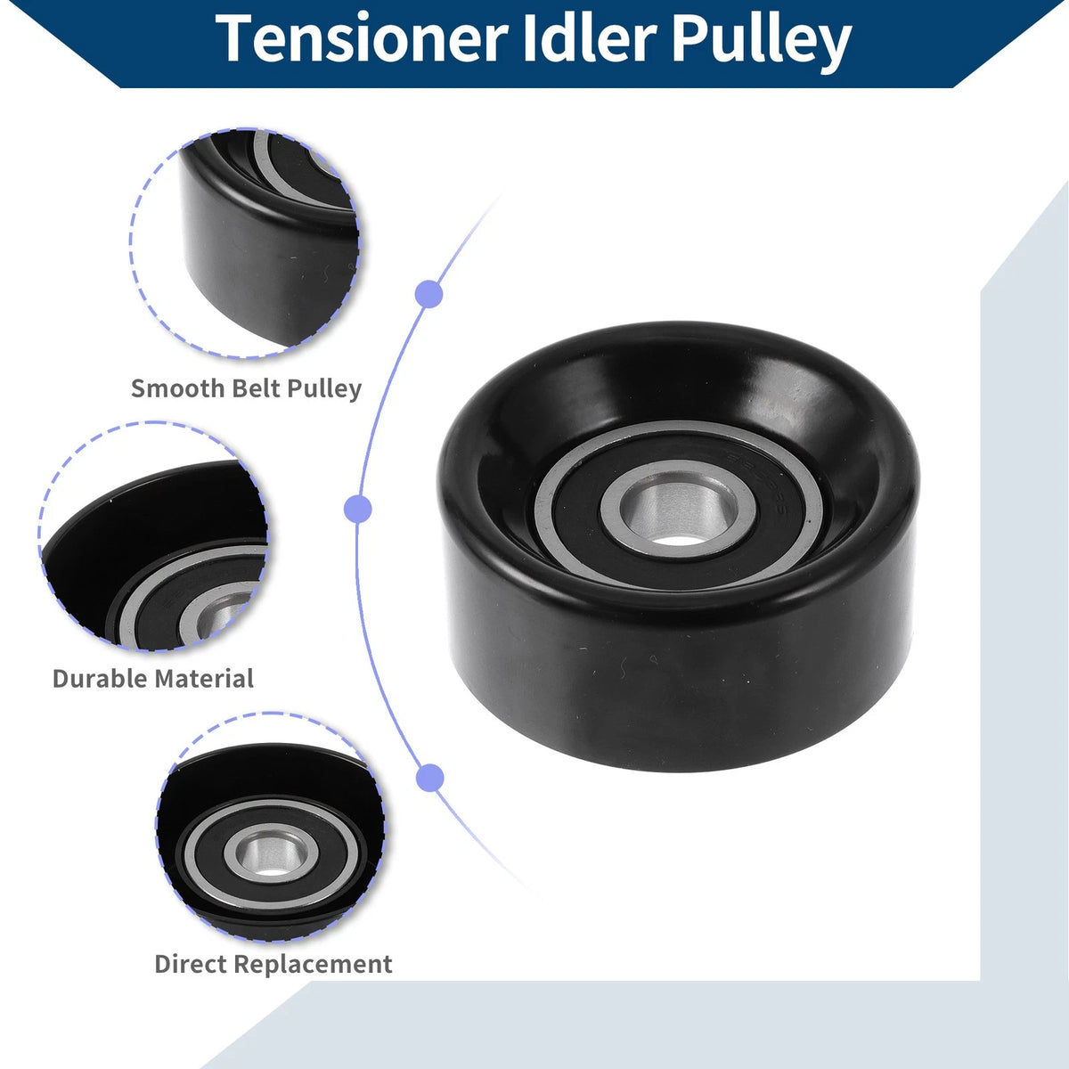 Drive Belt Idler Pulley for Acura RDX, Honda (2007-2012) 1 Pc