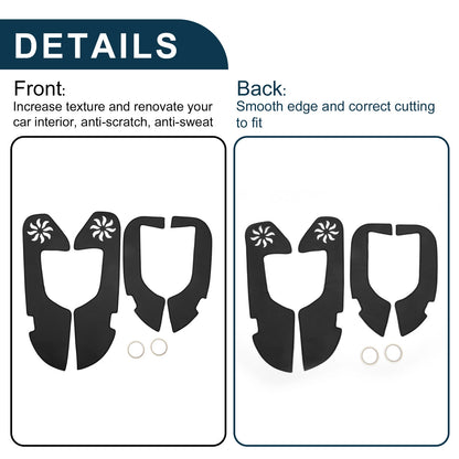 Black Anti Kick Pad Sticker Protector for Lexus ES ES350 ES300h (2019)