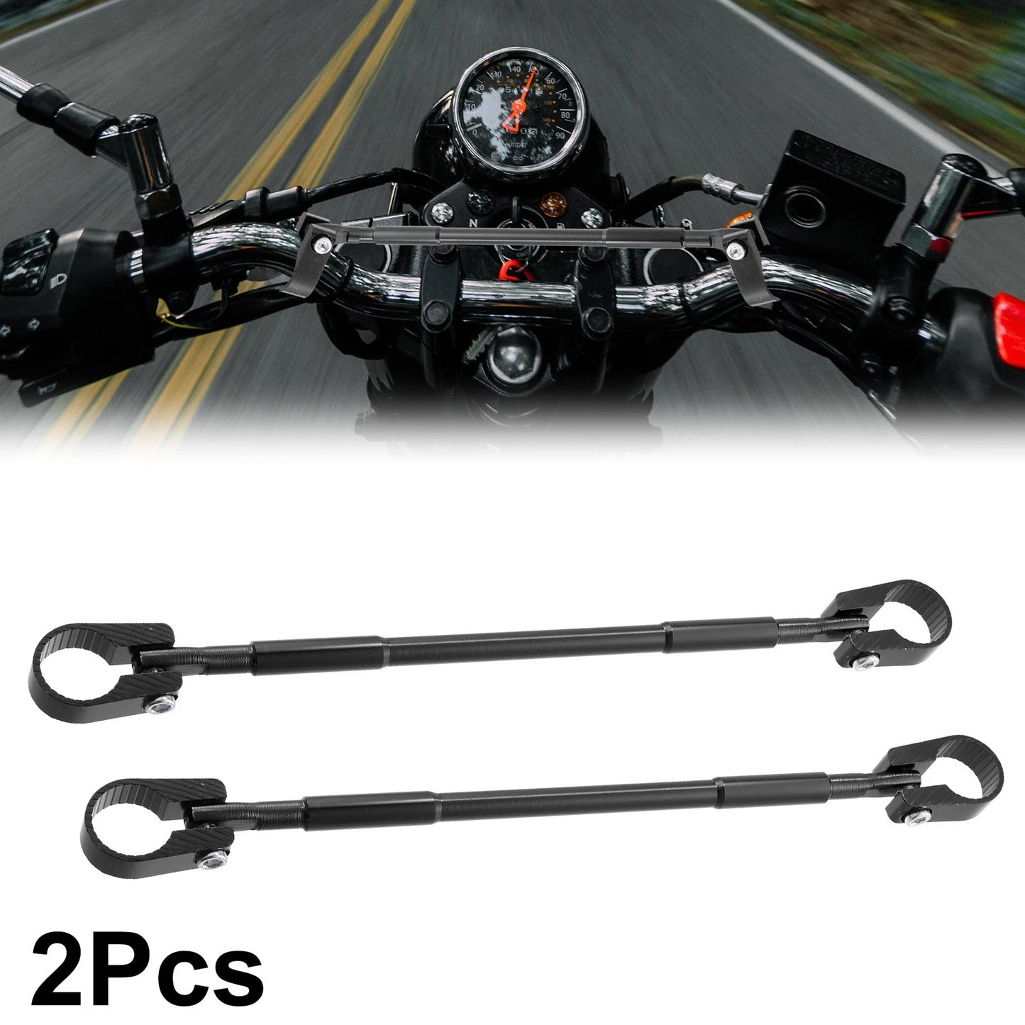 2 x 22mm Aluminum Balance Bar Crossbar Handlebar for Motorcycle