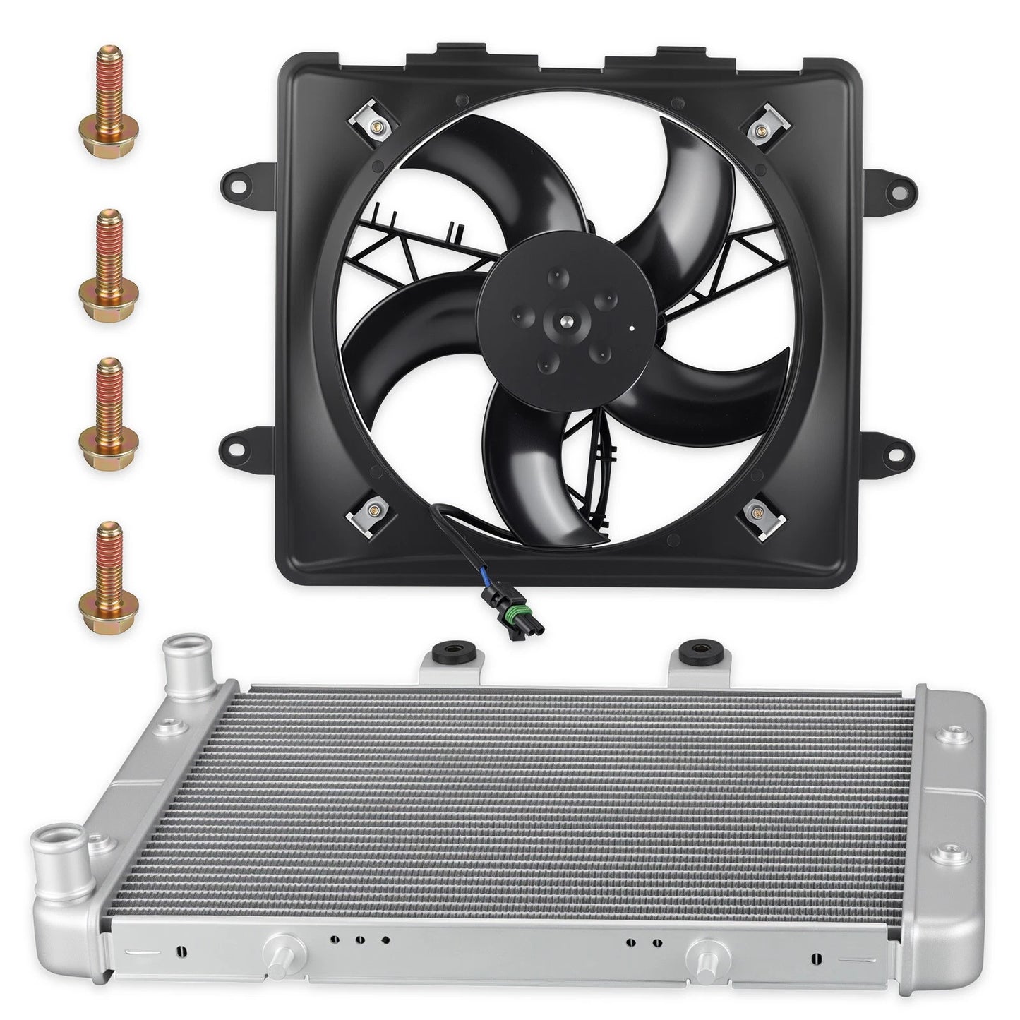 Aluminum Radiator & Cooling Fan for Polaris Sportsman 800 6x6 2009-2014