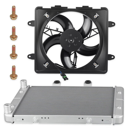 Aluminum Radiator & Cooling Fan for Polaris Sportsman 800 6x6 2009-2014