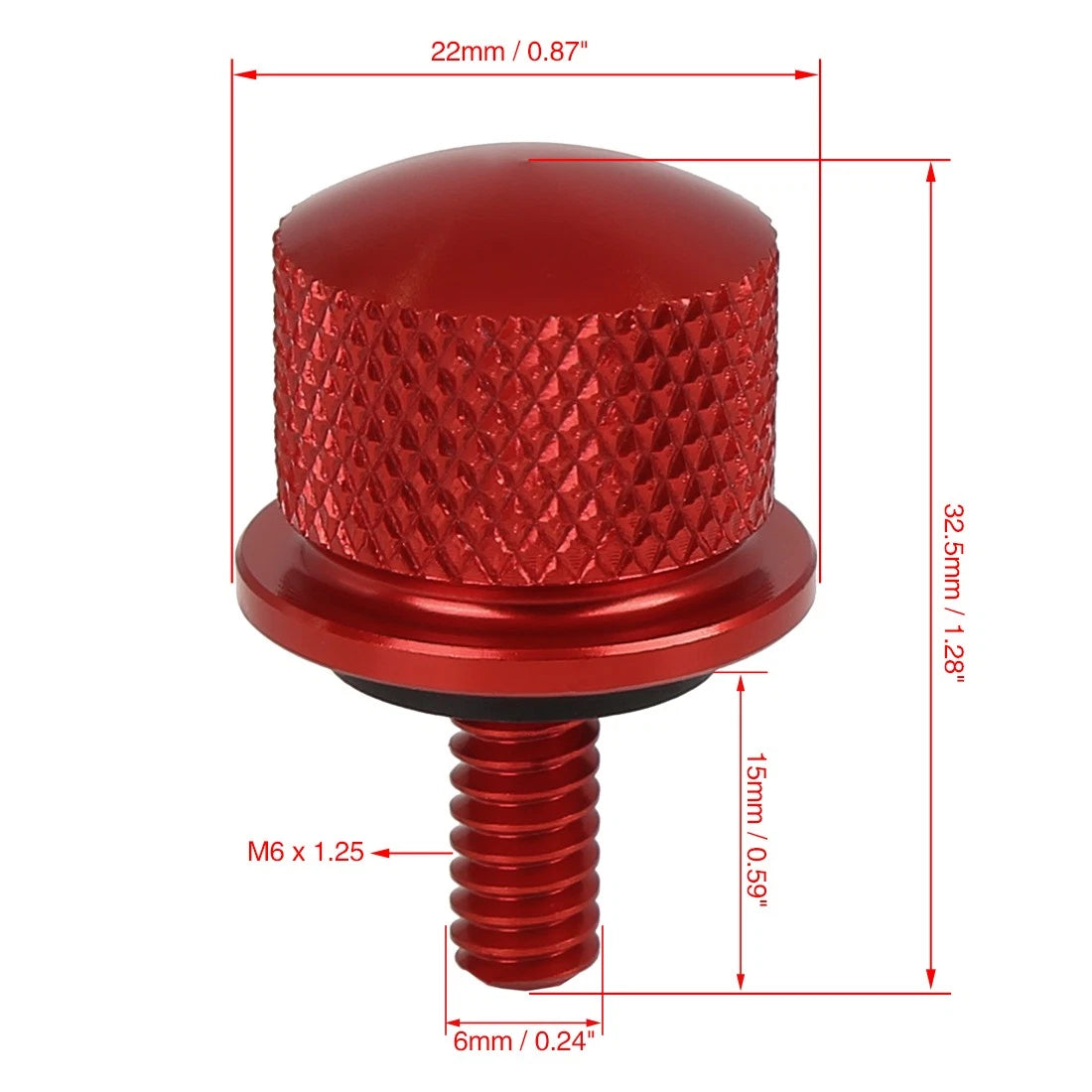 Bolts Nuts Screw / 2 x 6mm / Rear Seat for Harley Sportster (1996–2017)