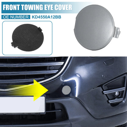 Front Bumper Tow Hook Cover for Mazda CX-5 (2013-2016) Silver Tone