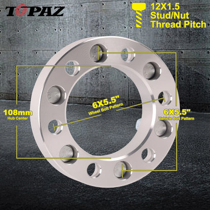 6 x 35mm Wheel Spacers for Toyota Hilux Pajero Triton Ranger (2005-2023)