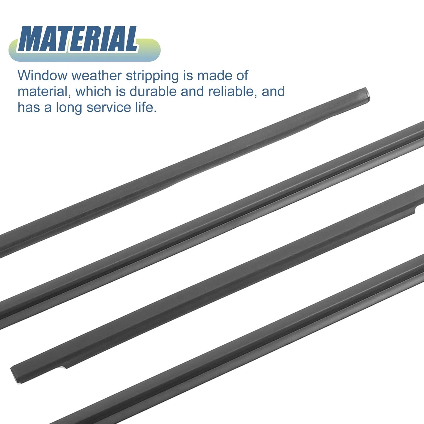 4 x Window Weatherstrip Door Seal for Toyota FJ Cruiser (2007-2014)