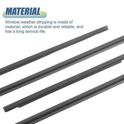 4 x Window Weatherstrip Door Seal for Toyota FJ Cruiser (2007-2014)