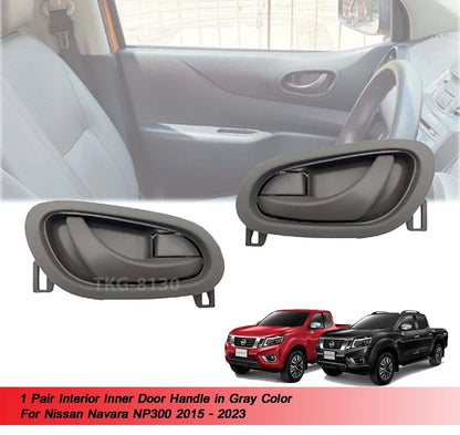 Inner Door Handle 1 Pair Gray for Nissan Navara NP300 (2015-2023)