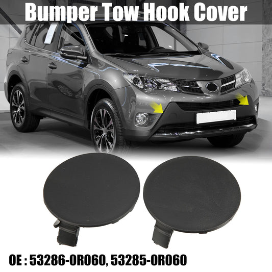Tow Hook Cover 1pair Car Front Bumper for Toyota RAV4