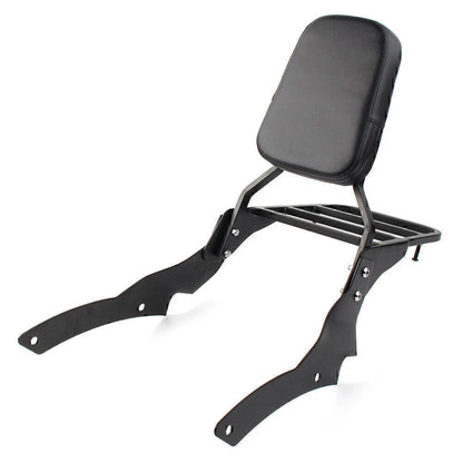 Backrest Sissy Bar Luggage Rack for Yamaha V-Star XVS400 XVS650 (98-13)