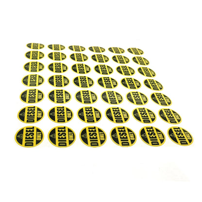 Diesel Only Sticker Labels for Tractors Construction Heavy Equipment 42 Pcs
