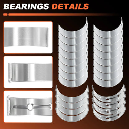Main and Rod Bearing with Piston Rings 4.8L-5.3L for GMC/Chevy LS Gen III