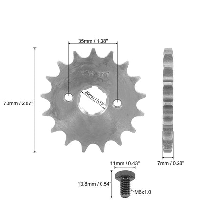 428 Chain 17T 20mm Front Engine Sprocket for Motorcycle Dirt Bike