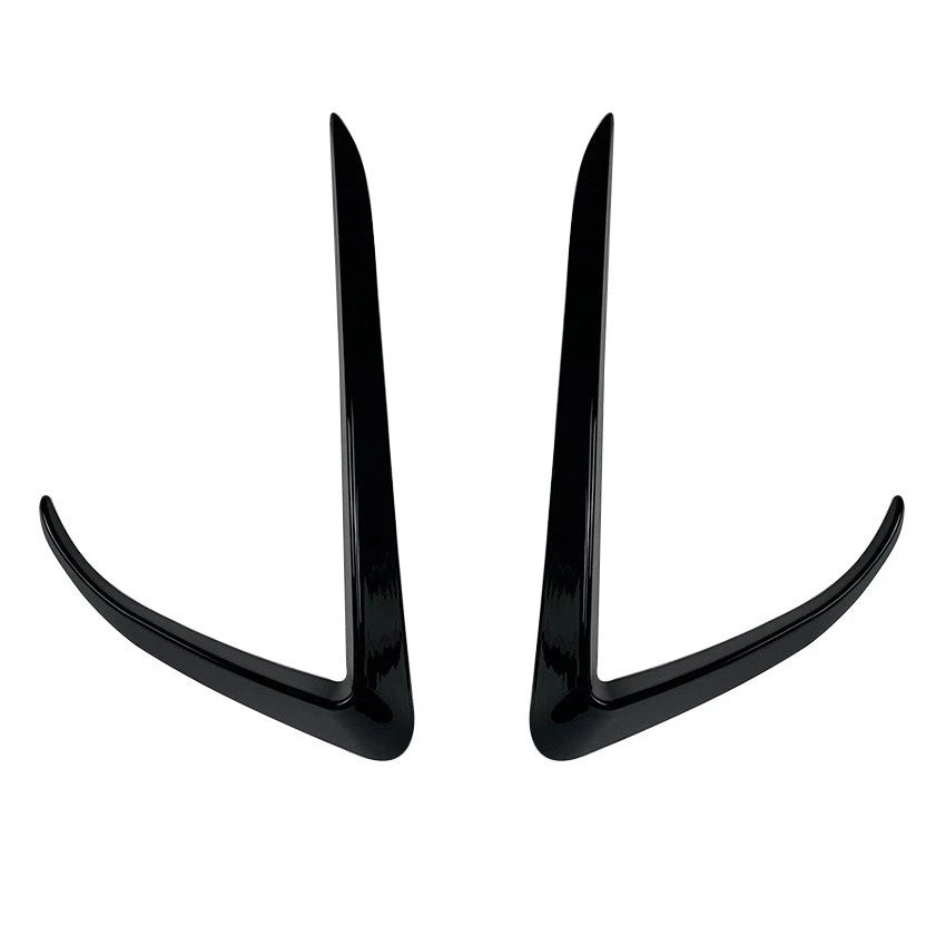 Gloss Black Bumper Side C Canards Covers Trims for Tesla Model 3 (2017–2023)