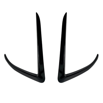 Gloss Black Bumper Side C Canards Covers Trims for Tesla Model 3 (2017–2023)