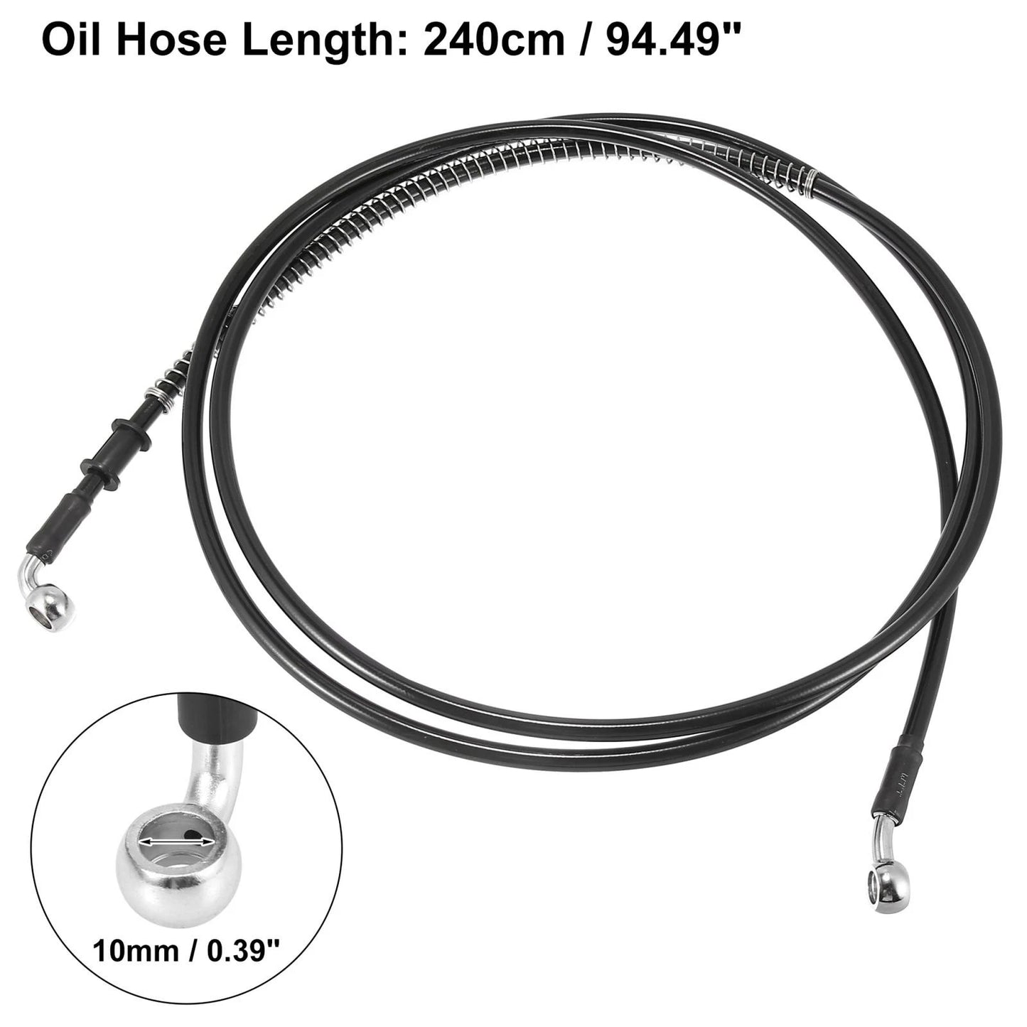 Brake Clutch Oil Hose Line Pipe Hydraulic Black 240cm 94.49 for Motorcycle