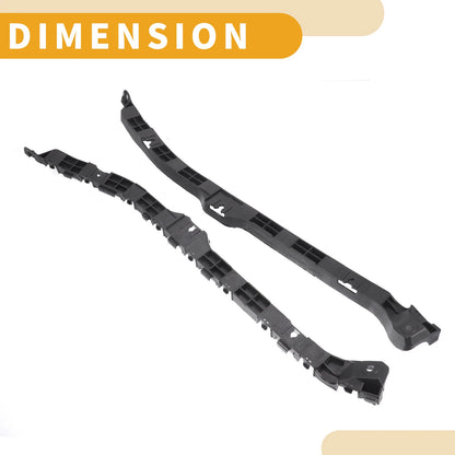 Rear Bumper Support Bracket 1 Pair for Honda Accord (2008-2012) Black