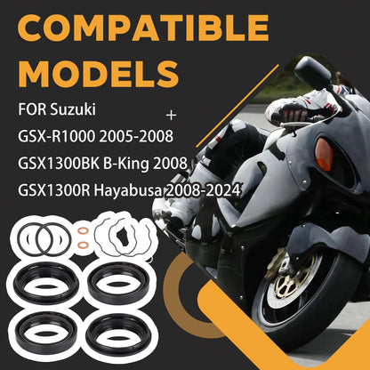 Front Fork Shock Absorber Oil Seals for Suzuki B-King GSX1300BK (2008)