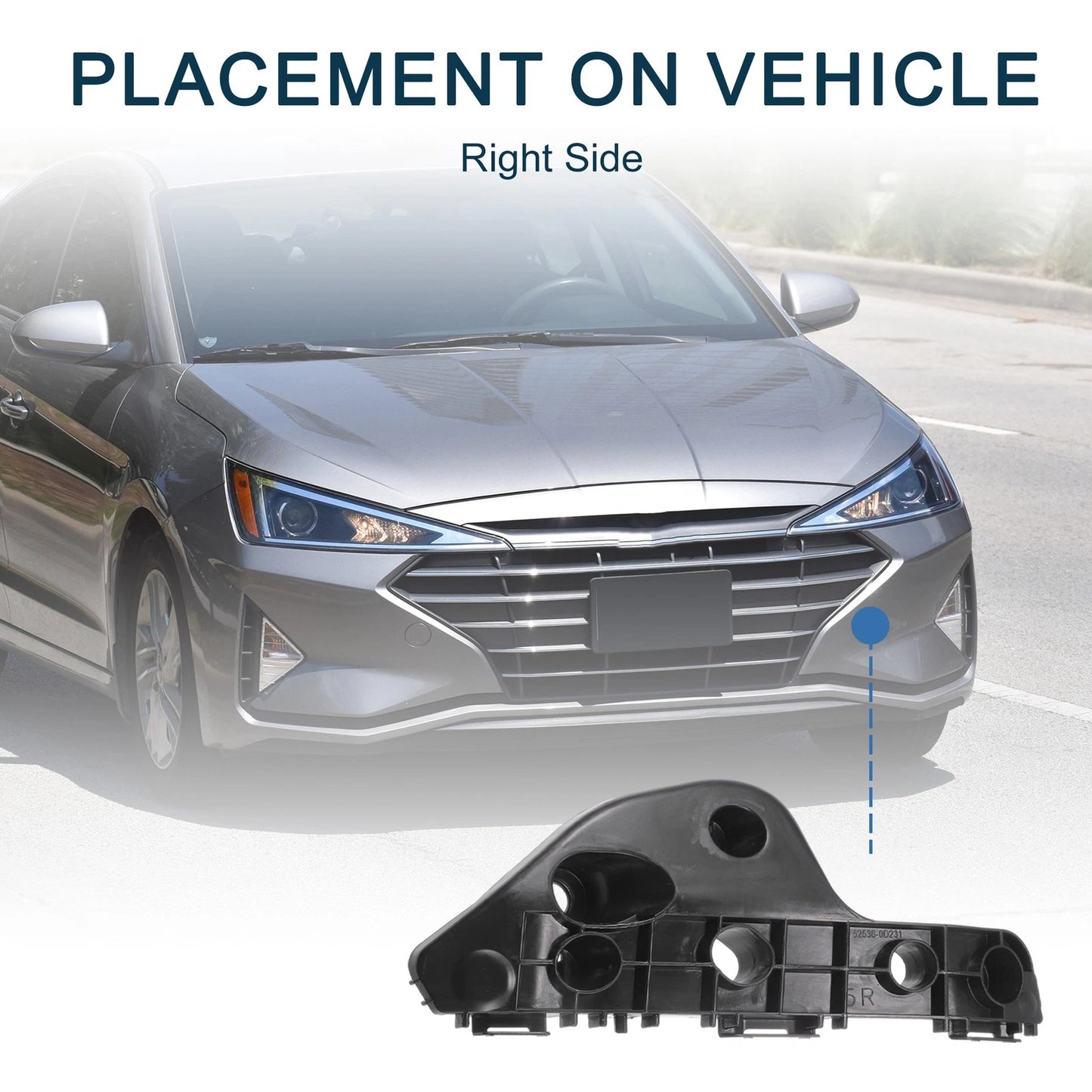 Right Front Bumper Retainer Bracket for Toyota Yaris (2016-2020)