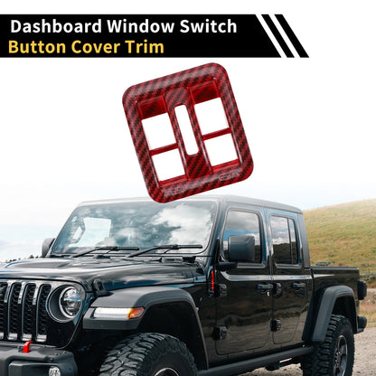 Dashboard Window Switch Button Cover Trim for Jeep Wrangler JK (2007-2018)