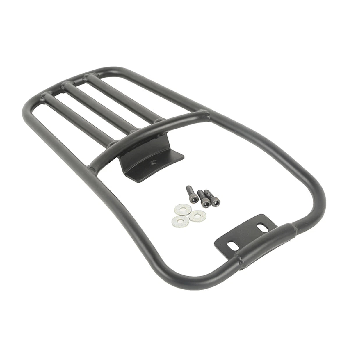 Black Rear Fender Luggage Rack for Harley Softail Deluxe (2005-2017)