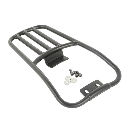Black Rear Fender Luggage Rack for Harley Softail Deluxe (2005-2017)